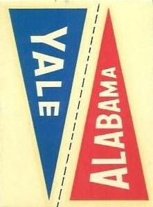1960 Fleer - College Pennant Decals #NNO Alabama / Yale Front