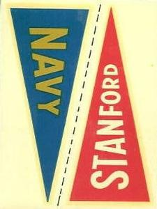 1960 Fleer - College Pennant Decals #NNO Navy / Stanford Front