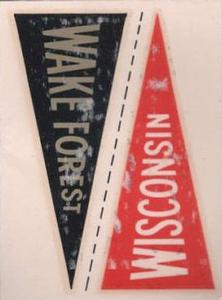 1960 Fleer - College Pennant Decals #NNO Wake Forest / Wisconsin Front