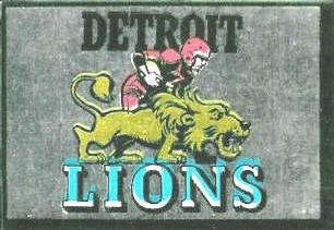 1960 Topps - Metallic Stickers #NNO Detroit Lions Front