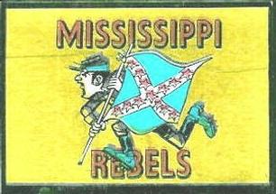 1960 Topps - Metallic Stickers #NNO Mississippi Rebels Front