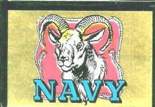 1960 Topps - Metallic Stickers #NNO Navy Midshipmen Front