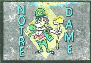 1960 Topps - Metallic Stickers #NNO Notre Dame Fighting Irish Front