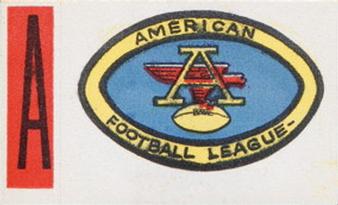 1961 Topps - Flocked Stickers #NNO AFL Emblem A Front