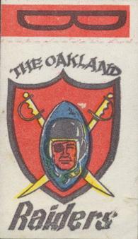 1961 Topps - Flocked Stickers #NNO Oakland Raiders B Front