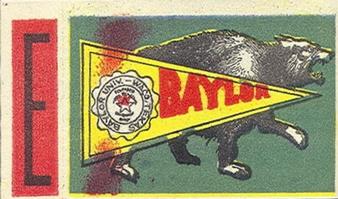 1961 Topps - Flocked Stickers #NNO Baylor Bears E Front
