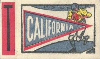 1961 Topps - Flocked Stickers #NNO California Golden Bears T Front