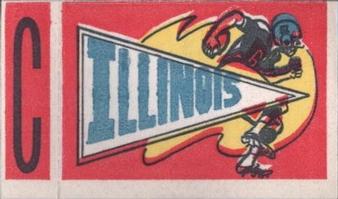 1961 Topps - Flocked Stickers #NNO Illinois Fighting Illini C Front