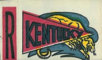 1961 Topps - Flocked Stickers #NNO Kentucky Wildcats R Front