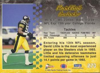 1993 Pacific #273 David Little Back