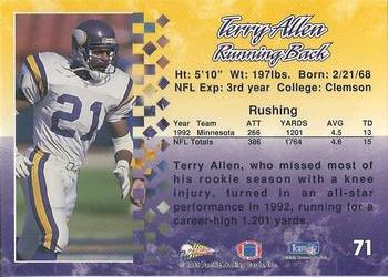 1993 Pacific #71 Terry Allen Back