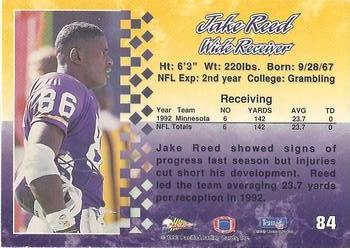 1993 Pacific #84 Jake Reed Back