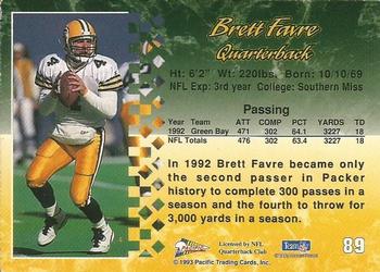 1993 Pacific #89 Brett Favre Back
