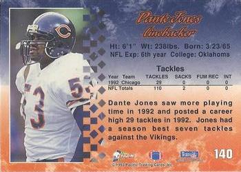 1993 Pacific #140 Dante Jones Back