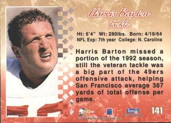 1993 Pacific #141 Harris Barton Back