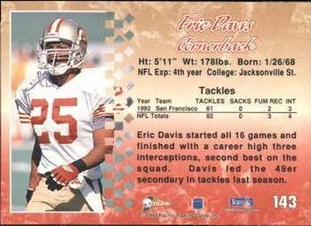 1993 Pacific #143 Eric Davis Back