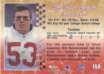 1993 Pacific #150 Bill Romanowski Back