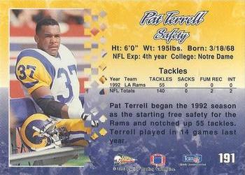 1993 Pacific #191 Pat Terrell Back