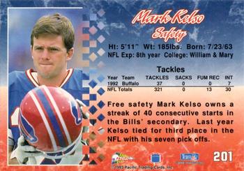1993 Pacific #201 Mark Kelso Back