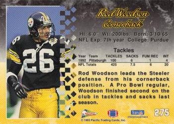 1993 Pacific #275 Rod Woodson Back