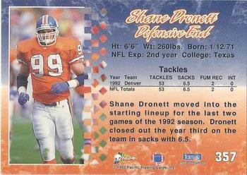 1993 Pacific #357 Shane Dronett Back