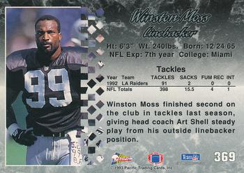 1993 Pacific #369 Winston Moss Back