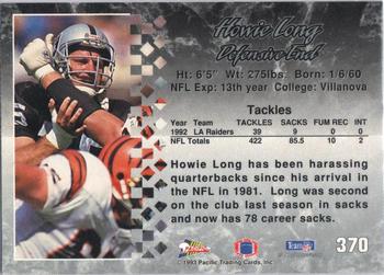 1993 Pacific #370 Howie Long Back