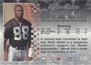1993 Pacific #376 Ethan Horton Back