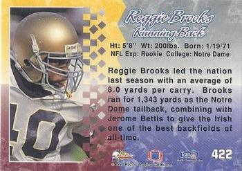 1993 Pacific #422 Reggie Brooks Back