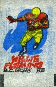 1961 Topps CFL - Magic Rub-Offs #NNO Willie Fleming Front
