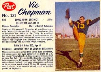 1962 Post Cereal CFL #121 Vic Chapman Front