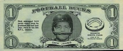 1962 Topps - Bucks #3 Dick James Front