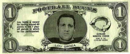1962 Topps - Bucks #38 Lou Groza Front
