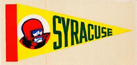 1964 Topps - Pennant Stickers #NNO Syracuse Orangemen Front