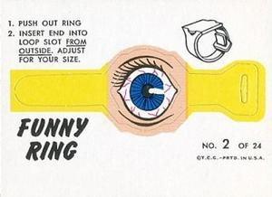 1966 Topps - Funny Rings #2 Bloodshot Eye Front