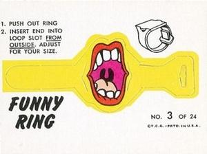 1966 Topps - Funny Rings #3 Big Mouth Front