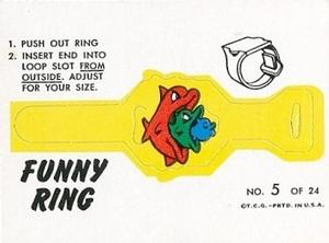 1966 Topps - Funny Rings #5 Fish Eats Fish Front