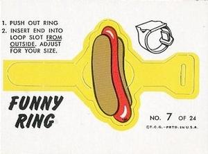 1966 Topps - Funny Rings #7 Hot Dog Front