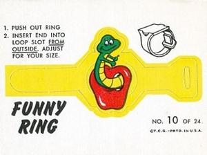 1966 Topps - Funny Rings #10 Wormy Apple Front