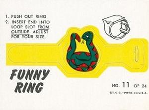 1966 Topps - Funny Rings #11 The Snake Front