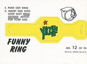1966 Topps - Funny Rings #12 Yicch Front