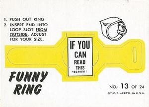 1966 Topps - Funny Rings #13 Scram! Front