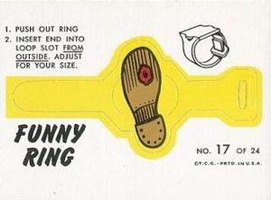 1966 Topps - Funny Rings #17 Hole in Sole Front
