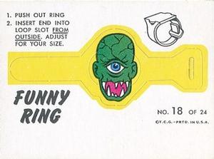 1966 Topps - Funny Rings #18 One-Eyed Terror Front