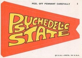 1967 Topps - Comic Pennants #4 Psychedelic State Front