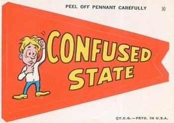 1967 Topps - Comic Pennants #10 Confused State Front