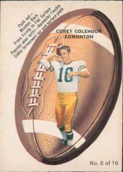 1970 O-Pee-Chee CFL - Push-Outs #8 Corey Colehour Front