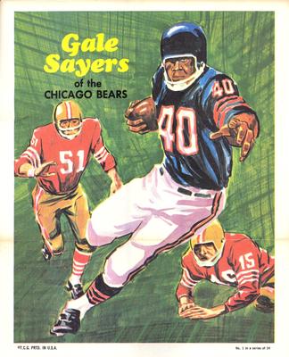 1970 Topps - Posters #1 Gale Sayers Front