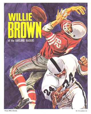 1970 Topps - Posters #5 Willie Brown Front