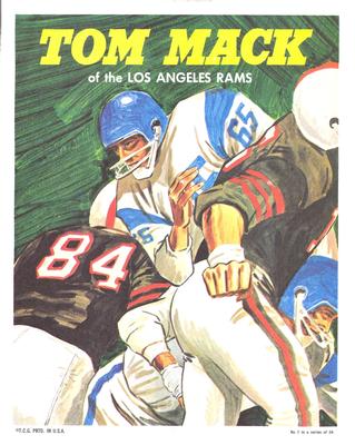 1970 Topps - Posters #7 Tom Mack Front